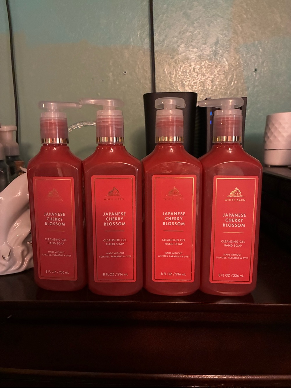 White Barn Japanese Cherry Blossom Cleansing Gel Hand Soap - Red NWT